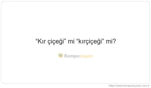 Kır çiçeği Nasıl Yazılır? TDK'ye Göre Doğru Yazımı