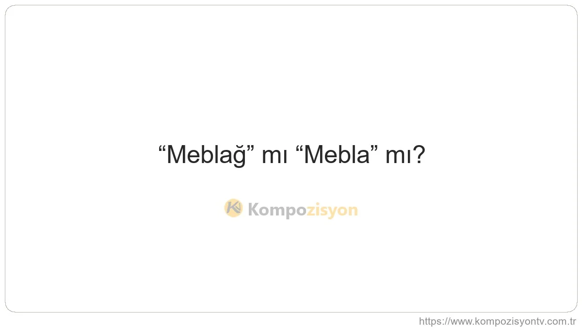Meblağ Nasıl Yazılır? TDK'ye Göre Doğru Yazımı